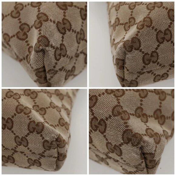GUCCI GG Canvas Shoulder Bag Beige Gold - Picture 14 of 16